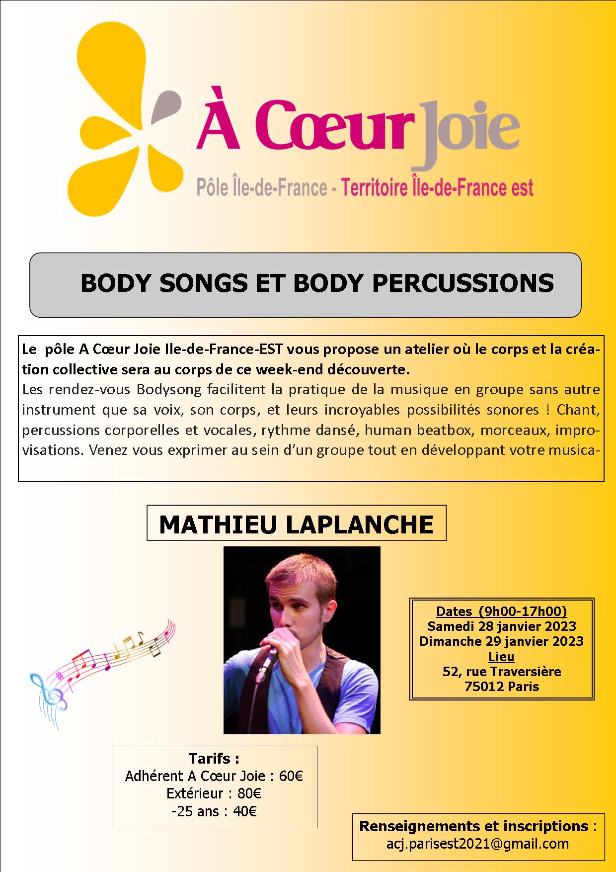 Body songs et body percussions